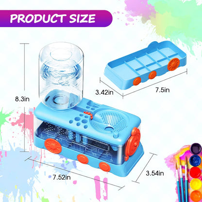 Paint Brush Cleaner, Multifunctional Acrylic Face Paint Brush Washing Station Brush Water Cup for All Purpose Oil Watercolor Painting Artist Professional Kit,Gift Art Supplies for Kid Adult