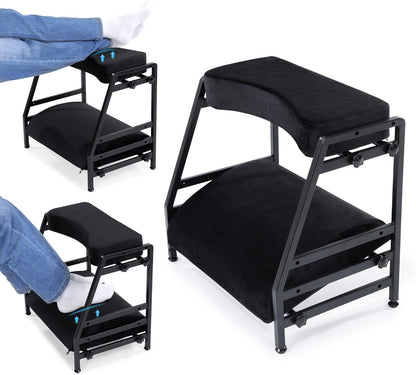 BALAPET Adjustable Double Step Footrest, High-Density Foam with Sturdy Iron Frame Foot Rest Under Desk for Office, Ergonomic Footrest with Washable Cover for Desk Work Office Life, Home