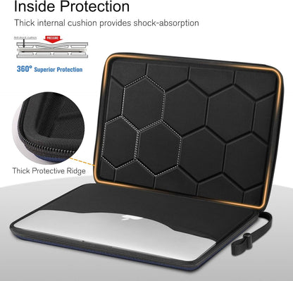 FINPAC Hard Laptop Sleeve Case for MacBook Neo A18 Pro,13 inch MacBook Air 2026 M5/M4/M3/M2/M1,14 inch MacBook Pro 2026 M5/M4/M3/M2 Pro/Max,Waterproof Case for Dell,Surface Laptop,HP,Acer,Black | Hard