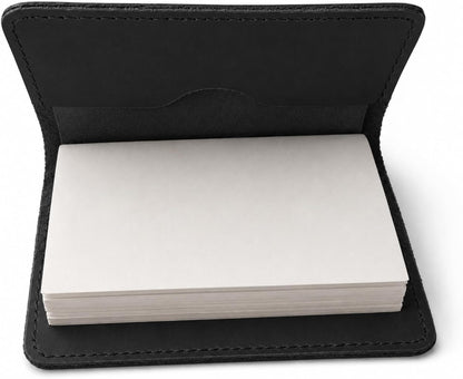 Leather Journal Cover for 2.5 x 4 Inches Pocket Notebooks – Handmade Refillable Mini Notebook Cover – Compatible with Outus, Qeeenar & Similar Small Journals, Travel Memo Pads & Pocket Diaries