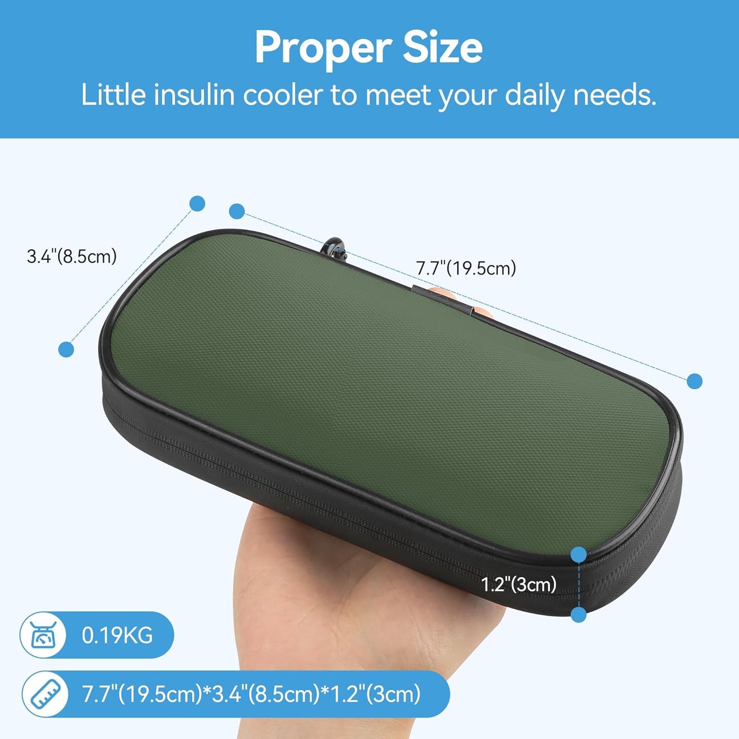 Gelozid Insulin Pen Cooler Travel Case Diabetic Medication Insulated Cool Organizer with 2 Reusable Ice Packs for Insulin Pen and Other Diabetic Supplies, for the Daily Life and Trip(Black)