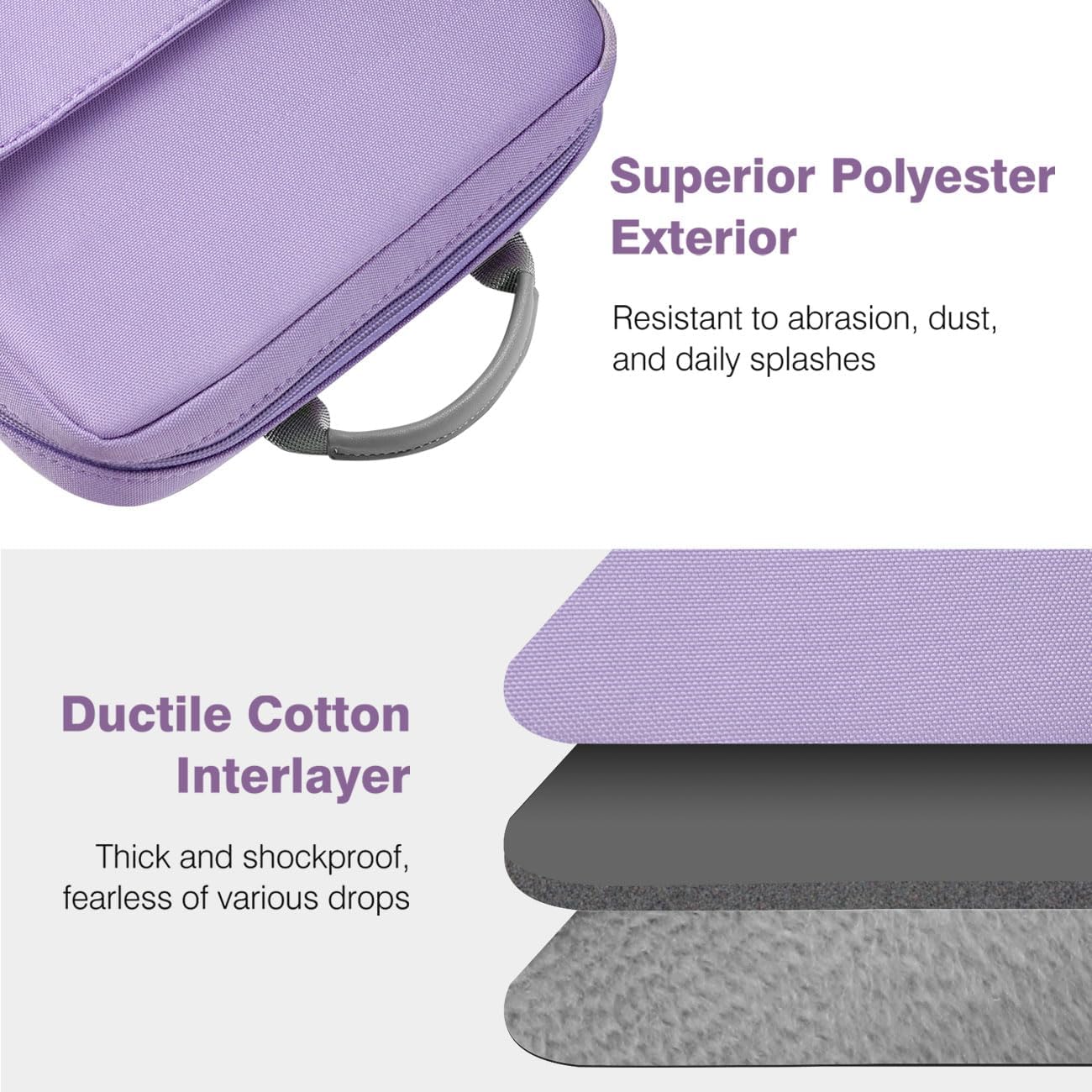 Dadanism 9-11 Inch Tablet Sleeve Bag Carrying Case with Shoulder Strap for iPad (A16) 11", iPad 10th Gen 10.9", iPad Air M4/Pro M5 11", iPad 9/8/7th 10.2", Galaxy Tab A11+ Plus 11", Cloudy Pink