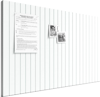 Bumusty Large Cork Board Alternative-48 x 36" Felt Bulletin Board Tiles, with 30 Pushpins, 70 Adhesive Tabs, Fine-Stripe 12-Pack, Cork Boards for Office Push Pin Board Felt Board-Oatmeal