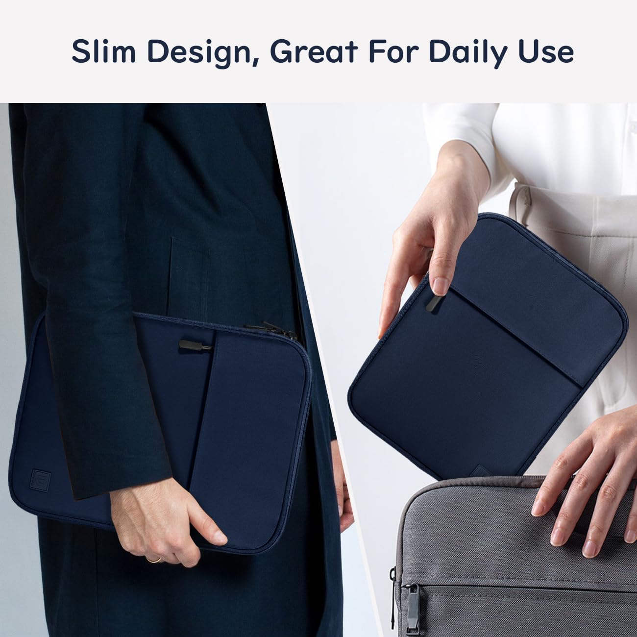 Dadanism 9-11 Inch Tablet Sleeve Padded Carrying Case for iPad (A16) 11th Gen 11", iPad 10th Gen 10.9", iPad Air M4/Pro M5 11", iPad Air 5/4, iPad 9/8/7th Gen, Galaxy Tab A11+ Plus 11", Blue