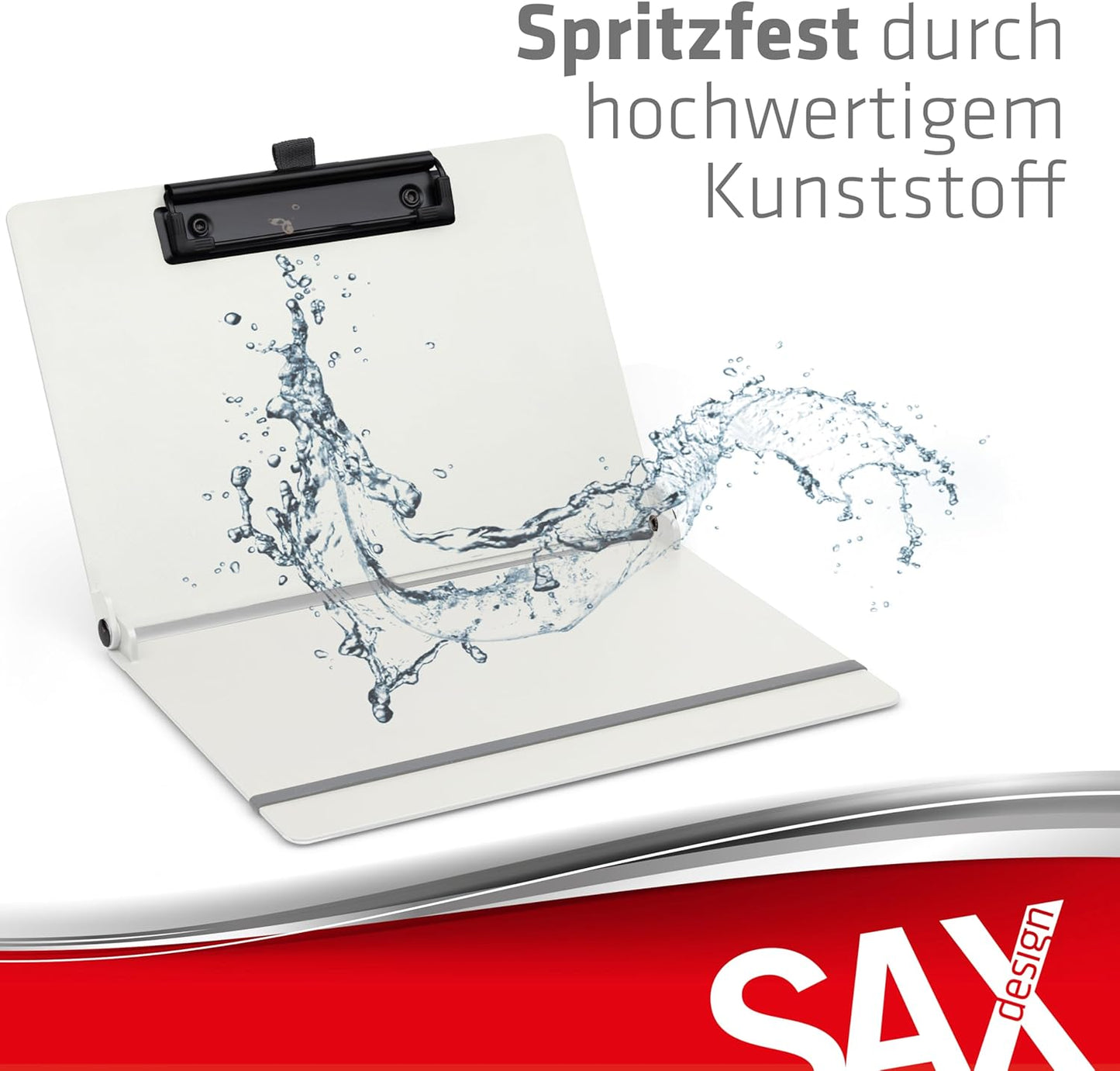 Sax Folding Clipboard Blueberry Clipboard A4 to A5 Portrait and Landscape Format Ideal for Travel and Business Holds 30 Sheets Includes Elastic Closure Band and Pen Loop Durable & Shockproof