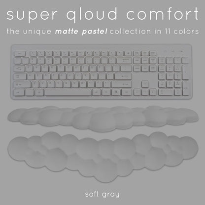 Purple Cloud Keyboard Wrist Rest – Create-ables Qloud Purple Wrist Rest for Computer Keyboard and Mouse, Ergonomic Memory Foam Wrist Pad with Non-Slip Base, Includes Cloud Mouse Pad