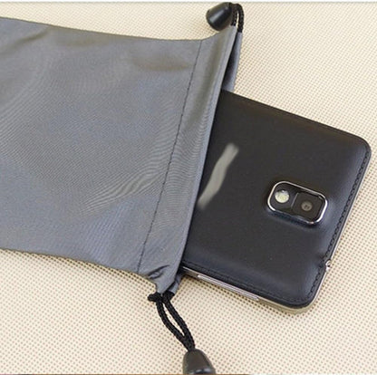 3 PCS Waterproof Carrying Storage Pouch Case Bags Drawstring Pocket Bags for Phones Power Bank Data Cable MP3 MP4 Accessories Bracelets Necklaces Rings Jewelry, etc, Gray