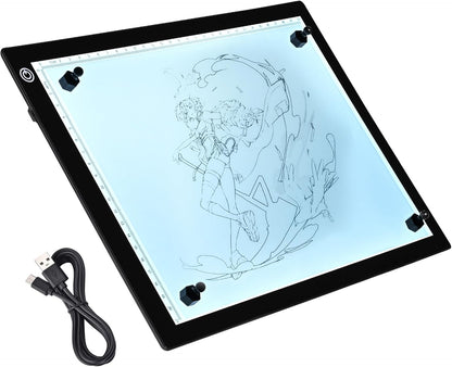 Yescom Portable A4 LED Light Pad with USB Power 14"x10" LED Light Box for Tracing Light Pad Dimmable for Art Diamond Painting Light Board Drawing Sketching Tattoo Animation