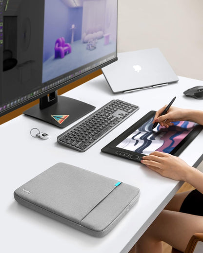 tomtoc 360 Protective Laptop Sleeve Set for 14-inch MacBook Pro M5 Pro/Max (2026) A3426 A3427 A3434 M4/M3/M2/M1 A3112 A3401 A3185, Water-Resistant Lapop Case Bag with Accessory Pouch for Dell XPS 14