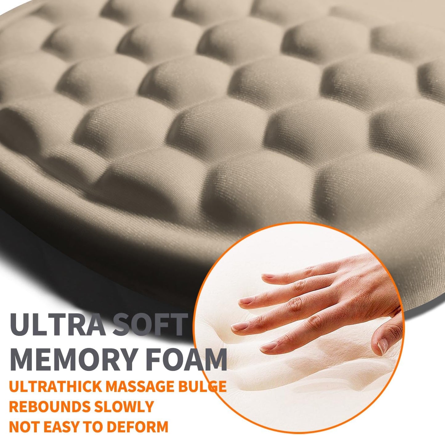 Ergonomic Joint Wrist Support Mouse Pad with Memory Foam Cushion Massage Bump, Carpal Tunnel Pain Relief Mousepad Slope Design for Wrist Rest, 11.8x7.9 in, Black