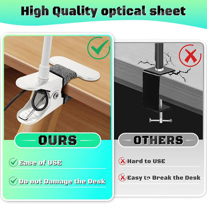 10X Magnifying Glass with Light, Clip on Mganifier with Light, 48 LED Desk Magnifying Glass wtih Clamp, 3 Modes Dimmable Magnifying LED Lamps for Bed Work Crafts DIY Repair