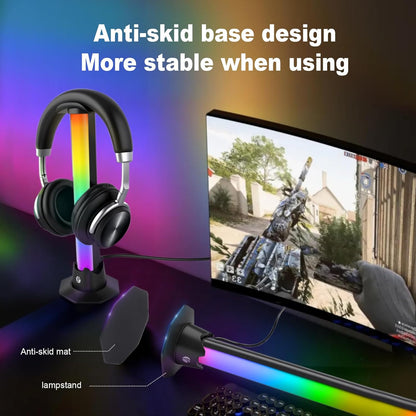VCOM RGB Light Bar,27.5cm Music Sync RGB IC LED Lights Bars,Color Changing TV Backlight App & Remote Control, USB Powered Ambient Lighting for TV, PC Room Monitor Backlight Gaming Accessories