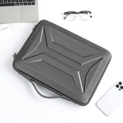 DOMISO 15.6-16 Inch Laptop Hard Case, Waterproof Shockproof Hard Shell Laptop Sleeve Protective Carrying Case with Retractable Handle for Macbook Pro/Lenovo IdeaPad Legion/HP ENVY/Dell XPS,Black