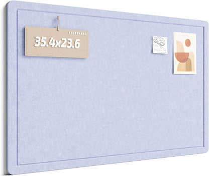 Fluxynara Bulletin Board, 23.6" x 17.5" Cork Board Alternative with 12 Safe Removable Adhesive Tabs, Foldable Felt Pin Board for Home Office, Classroom, Bedroom,Entryway for Walls—Sage