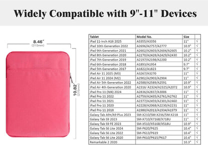 TiMOVO 9-11" Tablet Sleeve Bag for iPad 11-inch A16 2025, iPad 10.9"/10.2"| Air 11 Inch/5th/4th Gen. 10.9", Galaxy Tab A9+/A11Plus 11", Protective Bag Fit Smart Keyboard, Dusty Blue