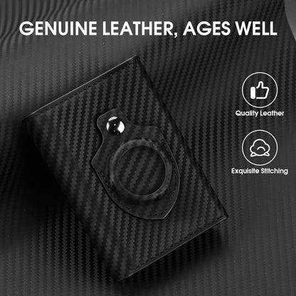 GAOCHALE Mens Wallet for Samsung Smarttag2 Pop up Card Holder Compatible with Samsung Tag RFID Blocking Wallet for Men 10-14 Card Capacity | ID Window | Cash Slot(Carbon)