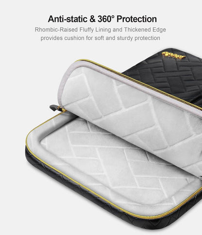 Lacdo 360° Protective 16 Inch Laptop Sleeve Case for 16 Inch HP Lenovo ASUS Acer Dell Laptop/HP Pavilion Envy/Lenovo ThinkPad IdeaPad/Acer Swift/ASUS Vivobook/Dell Computer Bag, Black