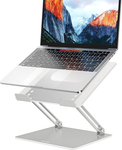 BESIGN LS10 Laptop Stand for Desk, Ergonomic Adjustable Notebook Tablet Stand, Foldable Laptop Riser, Portable Desktop Book Stands, Computer Holder Compatible with 10-14" Laptops, Black