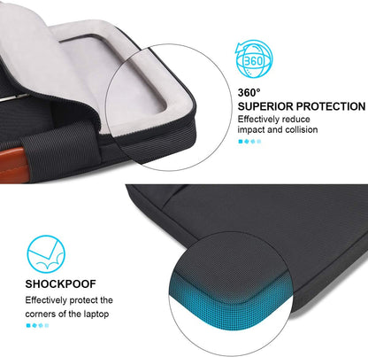 Lacdo 360° Protective 16 Inch Laptop Sleeve Case for 16 Inch HP Lenovo ASUS Acer Dell Laptop/HP Pavilion Envy/Lenovo ThinkPad IdeaPad/Acer Swift/ASUS Vivobook/Dell Computer Bag, Black