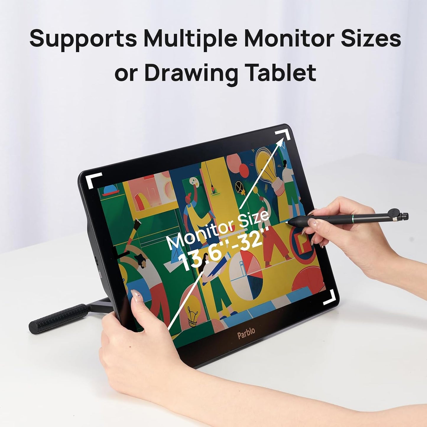 Parblo PR 100 Universal Drawing Tablet Stand Adjustable for 10 to 16 Inches Digital Graphics Drawing Monitors Art Tablets Laptops