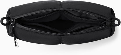 Comfyable Puffy Electronics Organizer Travel Case, Cute Tech Pouch for Women Men, Cable Storage Bag for Charger, Phone, Power Bank, Cord, Compact Tech Accessories Pouch, Rice