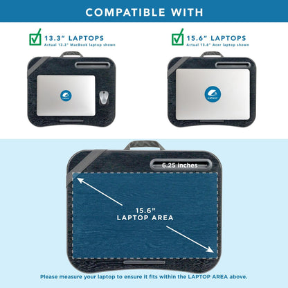 LAPGEAR Designer Lap Desk with Phone Holder and Device Ledge - Arrow Stripes - Fits up to 15.6 Inch Laptops - Style No. 45411