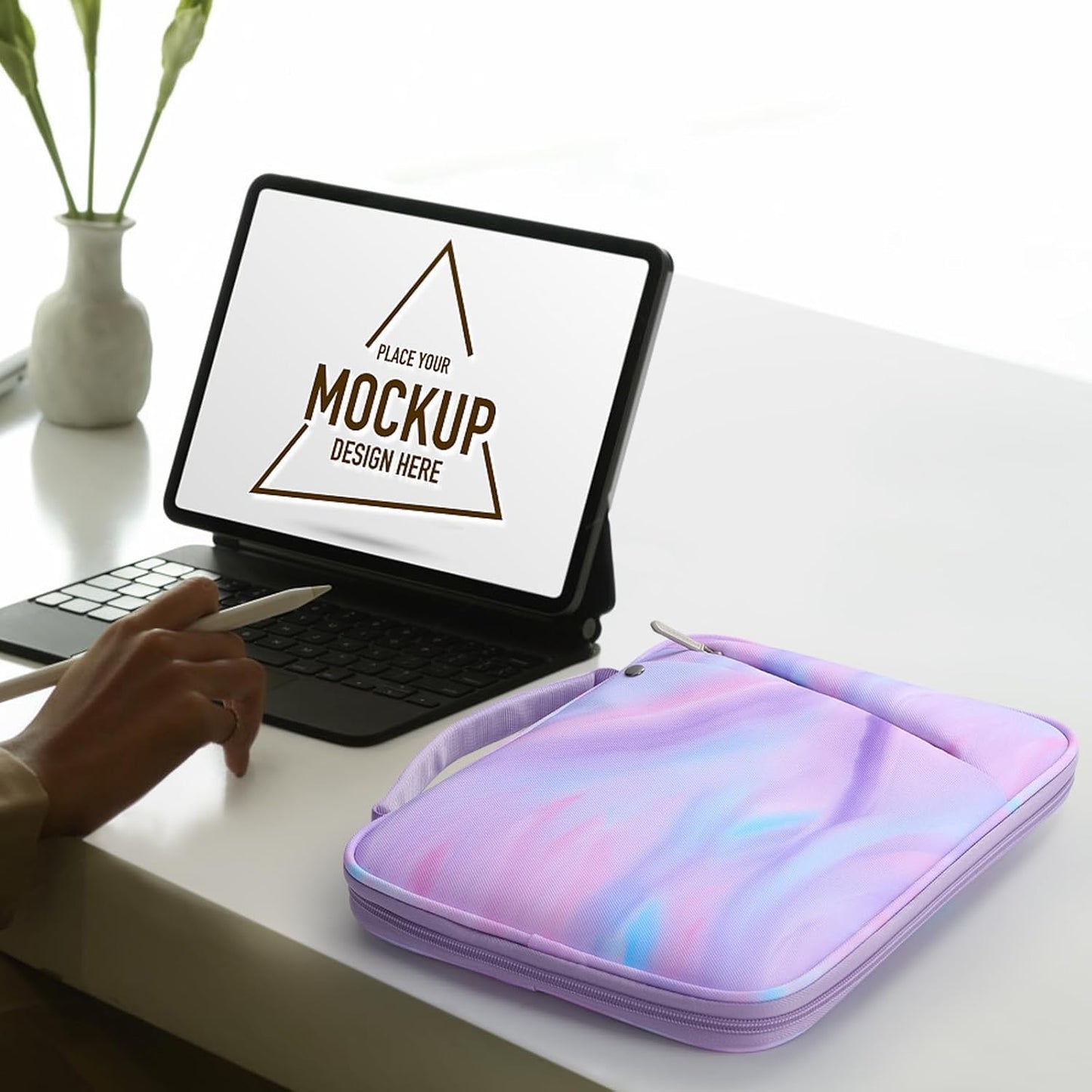 MoKo 9-11 Inch Tablet Sleeve Carrying Case with Handle, Padded Protective Travel Bag for New 11-inch iPad Air 4 2026/Pro M5/ A16, iPad 10th/Air 5/4th 10.9, i-Pad 9/8th 10.2,Tab S9/S8 11, Black