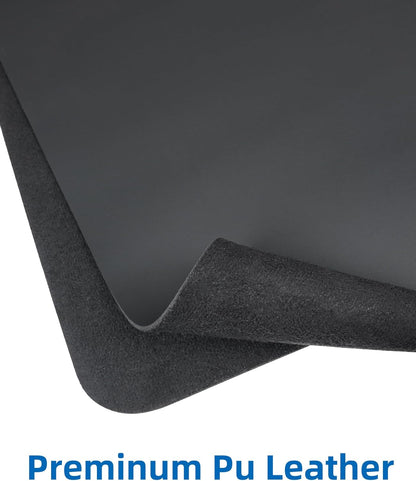 AFIING Desk Pad Protector 23.6" x 13.7" - Non-Slip Waterproof PU Leather Desk Mat for Mouse, Keyboard, Laptop, Office and Home Workspace (Beige)
