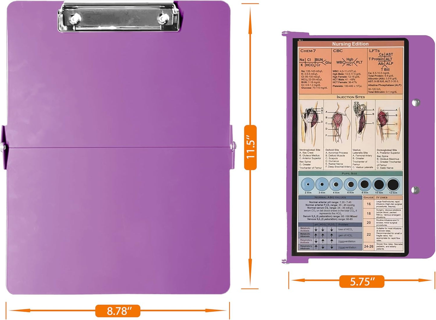 Nursing Clipboard Foldable, Nurse Clipboard, Nursing Clipboard for Nurse, Doctor, Medical Students (Teal)