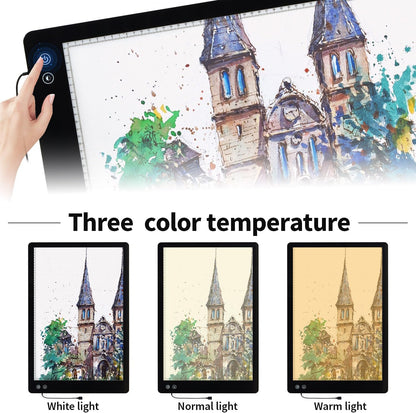 Rechargeable A4 Light Box with Padded Case,led Light pad with Built-in Stand & Clip,6 Levels of Brightness lightbox for tracing,Diamond Painting.Light Table for Artists,Drawing,Sketching,Animation