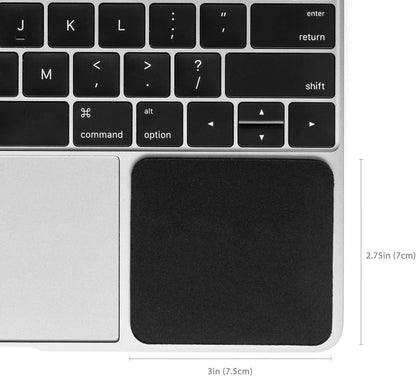 GRIFITI Small Slim Palm Pads Notebook Wrist Rest with Tacky Silicone Reposition Ergonomic Carpal Tunnel Resting Support for Computer MacBook & Laptop Keyboard Typing Pad (2 Small 3 x 2.75 inches)