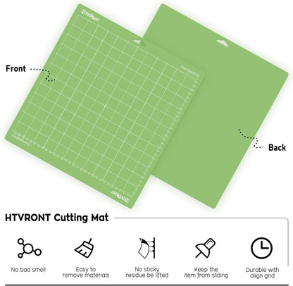 HTVRONT Standard Grip Cutting Mat, 6 Pack Cutting Mat 12x12 Compatible with Cricut Maker 3/Maker 4/Maker/Explore 3/4/5/Air 2/One, Standard Adhesive Sticky Quilting Cutting Mats Replacement Accessories