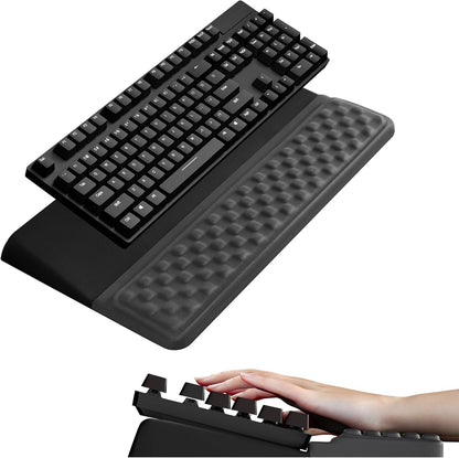 Ospelelf Tilt Keyboard Stand with Wrist Rest, Comfy Ergonomic Keyboard Riser Holder for Office Home