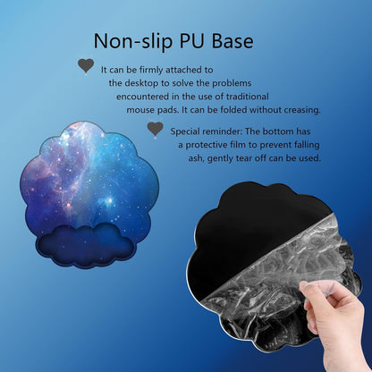 Cloud Keyboard Wrist Rest Dark Green Mouse Pad with Wrist Rest Ergonomic Wrist Pad Memory Foam Non-Slip Wrist Support for Computer Laptop Gaming Home Office Relief Typing Pain Green