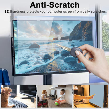 31.5-32 Inch Blue Light Filter for Computer Monitor, TV Computer Screen Blue Light Blocker Panel (28.5''x17.1''), Eye Protection Anti-Scratch HD Not Anti-Glare