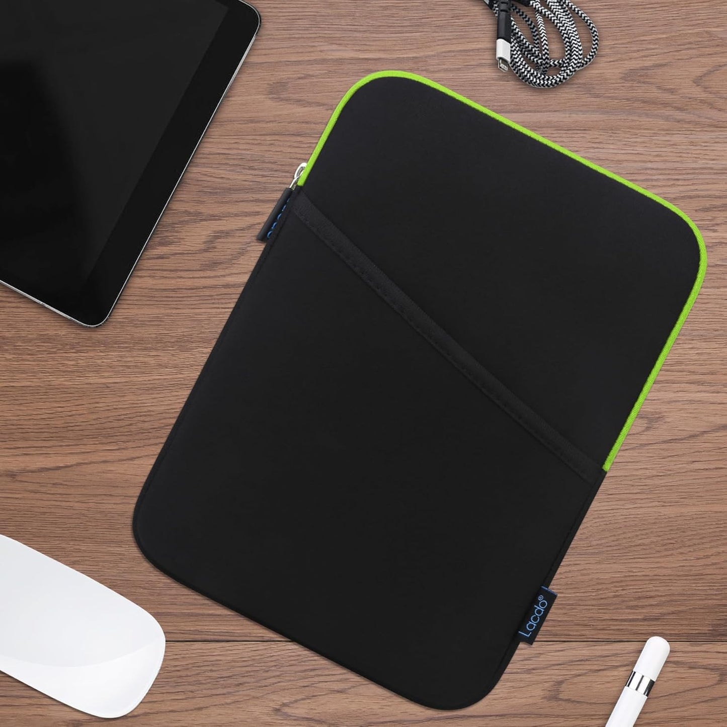 Lacdo Tablet Sleeve Case for 11 inch iPad A16 / 11 inch iPad Air M4 M3 M2 / 11" iPad Pro M5 M4 / 10.9" iPad /10.2" iPad /10.9" ipad Air / 11 Inch Samsung Galaxy Tab A9+ Bag, Fit Magic Keyboard, Black