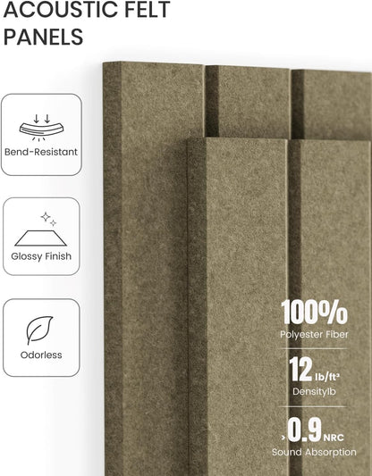 Fluxynara Large Felt Bulletin Board 48" x 36" Cork Board Alternative-12 Pack with 70 Safe Removable Adhesive Tabs, Cork Boards for Walls Cork Board for Home Office Classroom Pin Board (Oatmeal)