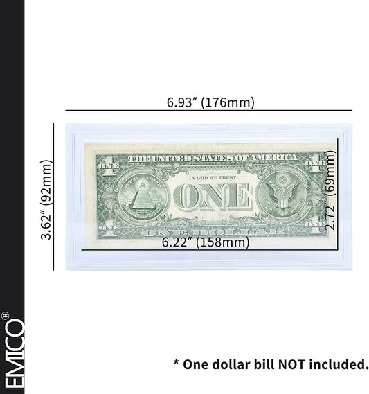 PayandPack EMICO Deluxe Solid Currency Photo Paper Slab Holder Frame for Regular Bill Dollar