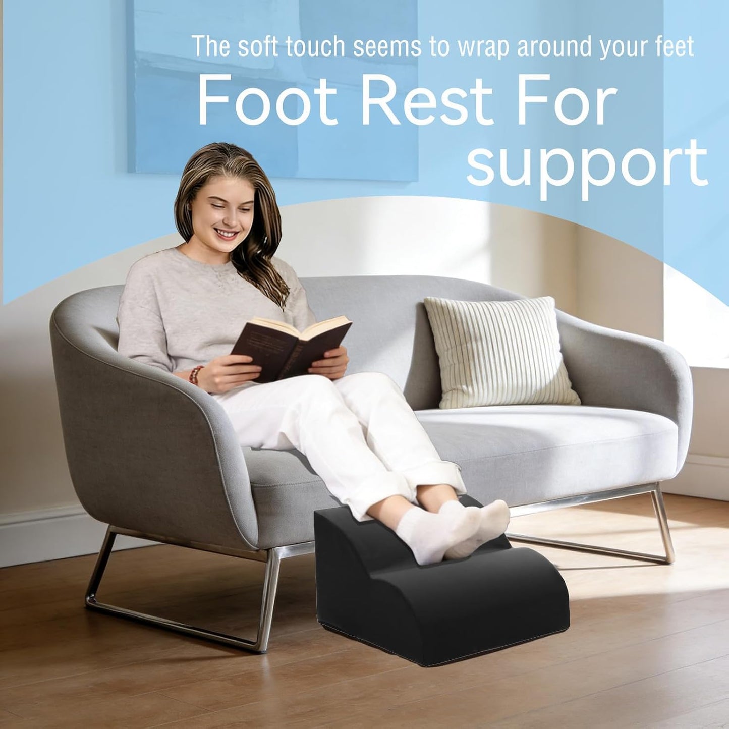 Foot Rest for Under Desk at Work.Multifunctional 3-Tier Foot Stool,with Washable Footrest.for Under Desk,Office Chair Gaming Chair & Sofa,Leg Elevation Pillow,Supports Posture-Brown