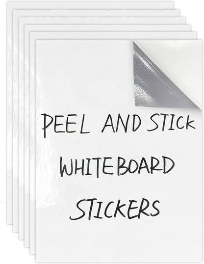 Dry Erase Board Sticker- Whiteboard Stickers-8.27''x11.69'' Removable Dry Erase Sheets- Fridge Dry Erase Paper for Wall/Desk/Refrigerator/Door/Locker/Home/Office/Classroom (White-2Pcs)