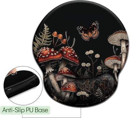 LIMKRIAN Cat Ergonomic Mouse Pad with Wrist Rest, Gaming Mouse Pad with Wrist Support, Funny Mouse Pads for Desk, Computer Mousepad with Non-Slip Pain Relief PU Base, Cute Office Desk Accessories