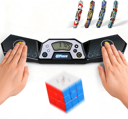 Professional Speed Cube Timer,Touch Control Timer with Display,Cube Race Stack Competition a Great Gift for Boys and Girls (Vermilion Bird)