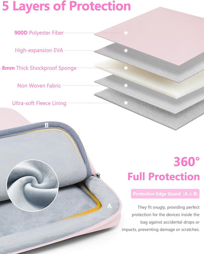 HYZUO 17-17.3 Inch Laptop Sleeve Bag Set for 17" 17.3" HP/Lenovo/Dell/ASUS/Acer/LG/Toshiba/MSI Gaming Laptop/Razer Blade 17/18, Notebook Protective Case for Men Women, Black