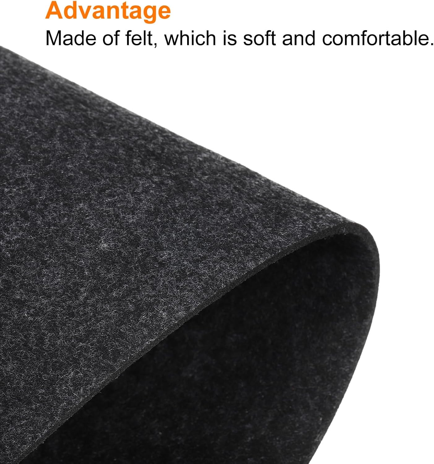 PATIKIL 9"x8" Mouse Pad, Felt Dual Side Soft Desk Pad Writing Mat for Office Home, Light Gray