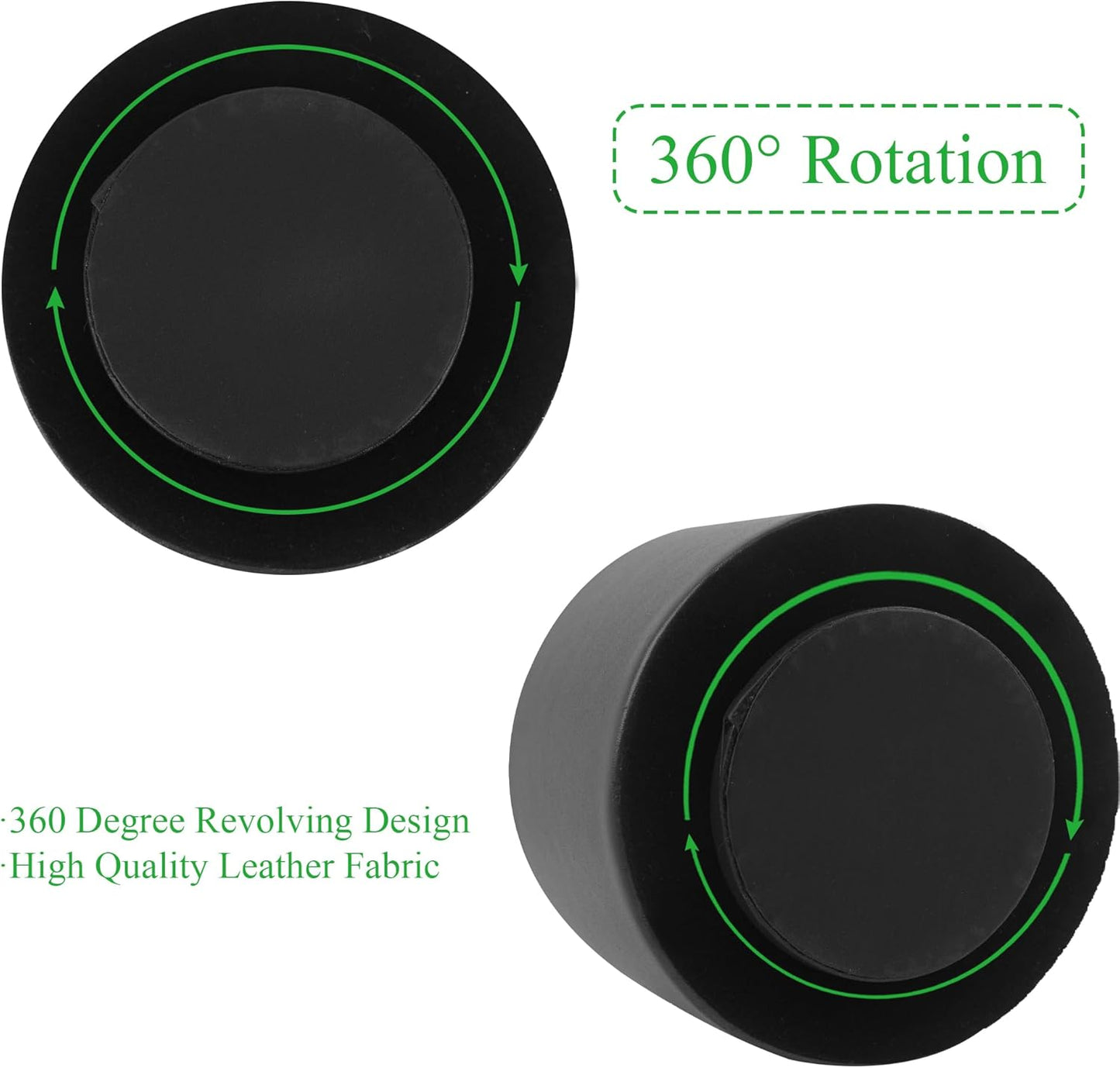 Round Leather Art Supply Organizer,Remote Control Holder,360 Degree Rotating,Multi-Functional Pencil Holder,4 Compartments Desktop Stationary Organizer(1-Fractal Flower) | Round - Colors B