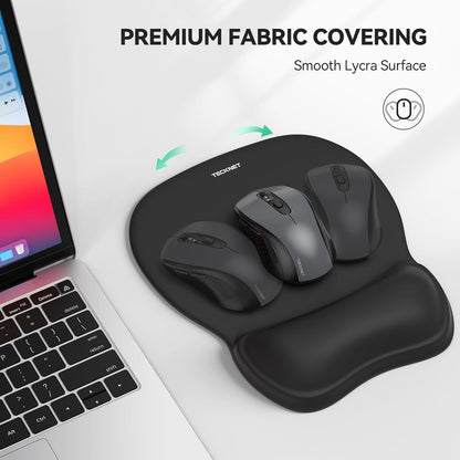 TECKNET Gel Mouse Pad with Wrist Rest, Ergonomic Office Mousepad with Wrist Support - Non-Slip & Smooth Surface Comfortable Desk Accessories Mat for Office, Gaming and Study - Gradient