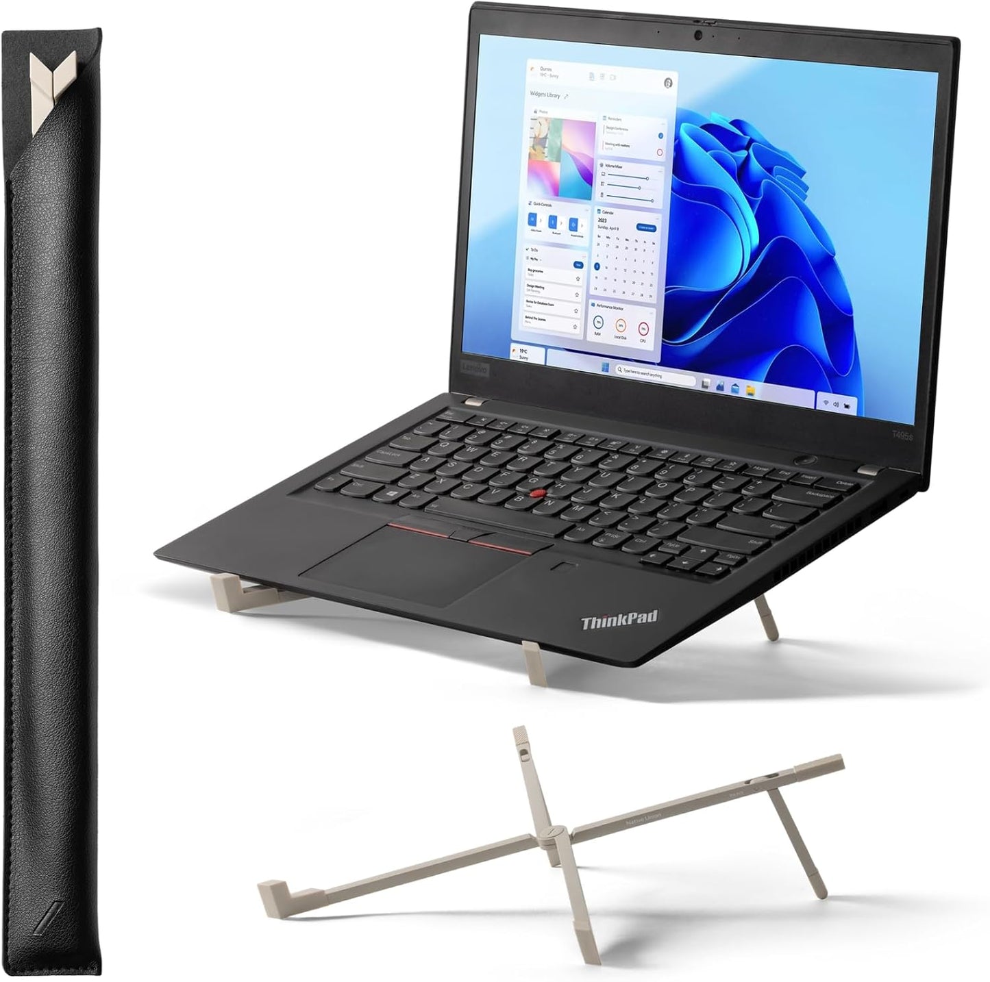Native Union Fold Laptop Stand – Ultra-Slim Foldable & Portable Laptop Stand – Ergonomic & Optimized Viewing Angle – for 13 to 16 Inch MacBooks & Laptops, 10 to 16 Inch iPads & Tablets (Black)
