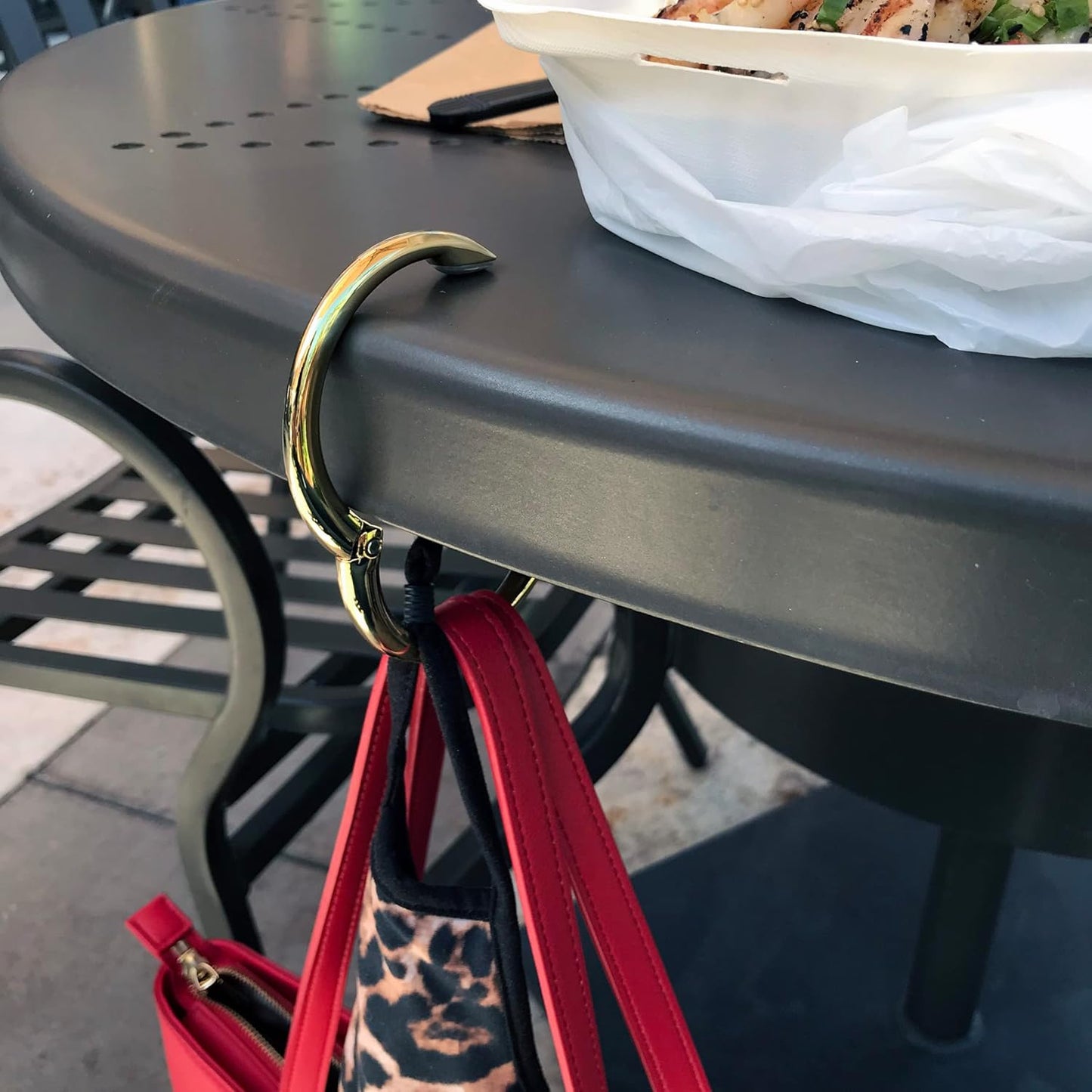 Clipa Bag Hanger - The Ring that Opens Into a Hook, Closes Automatically | Hangs Almost Anywhere in Just 1/2" of Space | Holds 33 lbs | 9 Styles | 3 yr Warranty