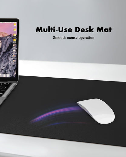 YSAGi Double-Sided Desk Pad, 31.5"x15.7"Leather Desk Mat, Eco Cork Desk Pad Protector,Large Mouse Pad,Waterproof Desk Blotter for Office/Home(Coffee)