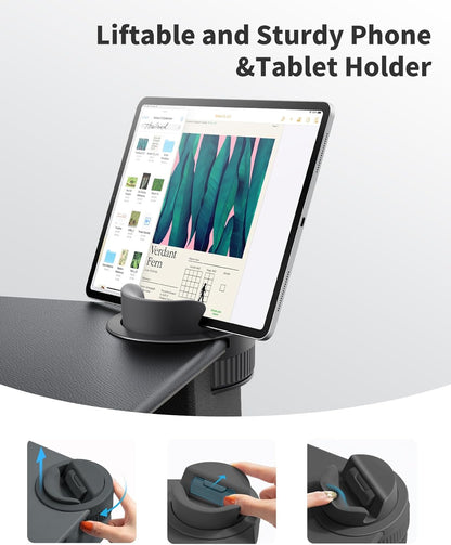 SAIJI Laptop Lap Desk, Portable Laptop Desk for Bed - Fits Up to 17" Laptops & MacBook,Lightweight Lap Tray Table with Storage Drawer, Lap Desk with Cushion, Lap Stand for Bed & Couch